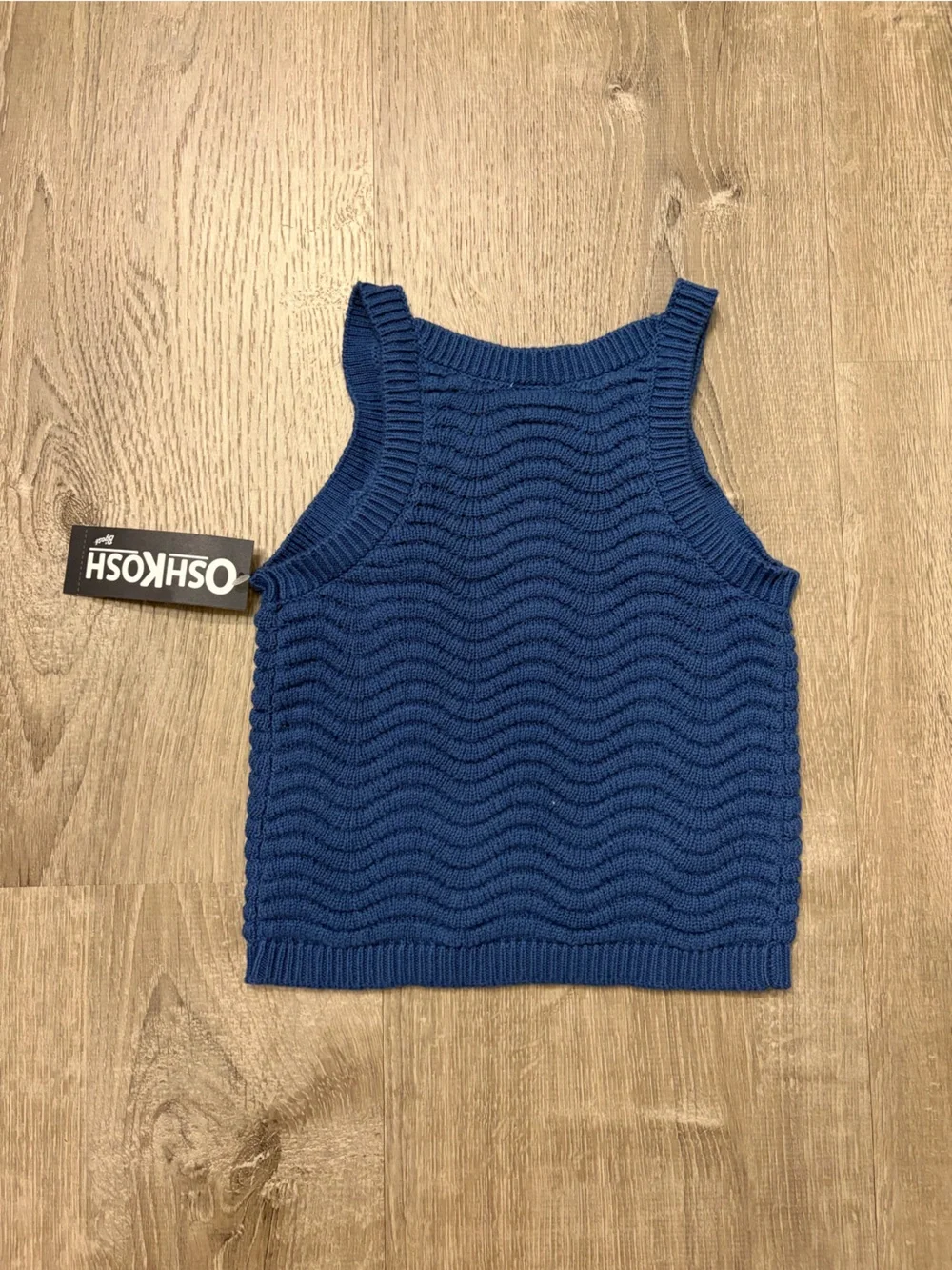 OshKosh B'gosh Baby Girl Sweater Knit Tank Top - Navy- NWT